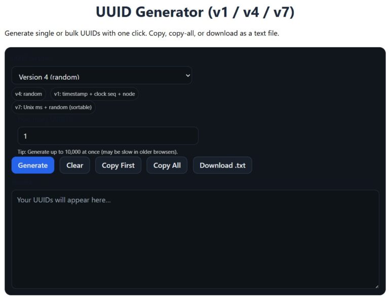 uiid guid generator image